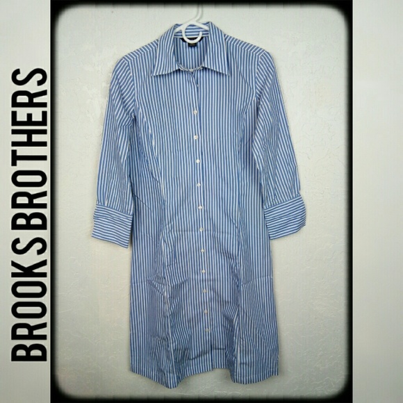 Brooks Brothers Dresses & Skirts - 346 Brooks Brothers shirt dress vertical stripes